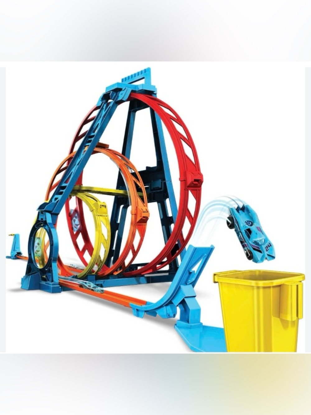 Hot Wheels Track Builder Unlimited Triple Loop Playset Kit Kids Toy Set Mattel